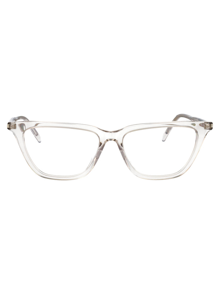 Saint Laurent Beige-Beige-Transparent Acetate Glasses