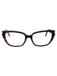 Saint Laurent Havana-Havana-Transparent Acetate Glasses
