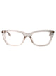 Saint Laurent Beige-Beige-Transparent Acetate Glasses