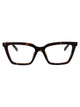 Saint Laurent Havana-Havana-Transparent Acetate Glasses