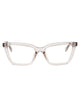 Saint Laurent Beige-Beige-Transparent Acetate Glasses