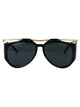 Saint Laurent Black Gold Black Metal Sunglasses