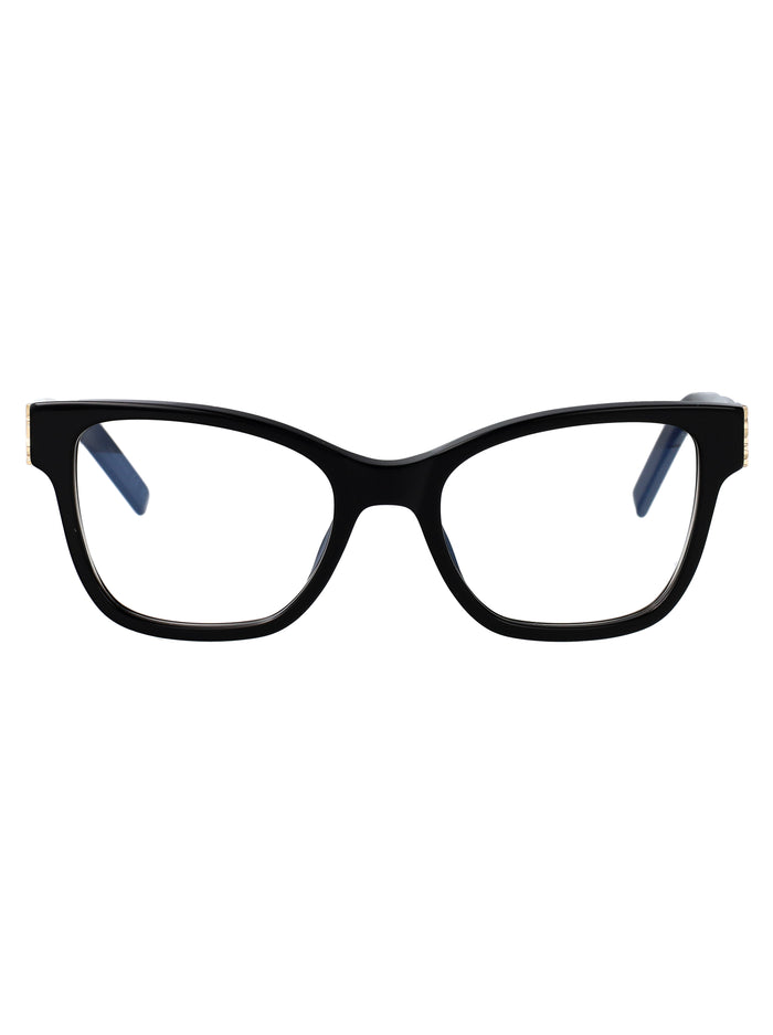 Saint Laurent Black-Black-Transparent Acetate Glasses