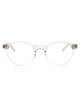 Saint Laurent Beige-Beige-Transparent Acetate Glasses