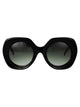 Yohji Yamamoto Matt Black Acetate Sunglasses