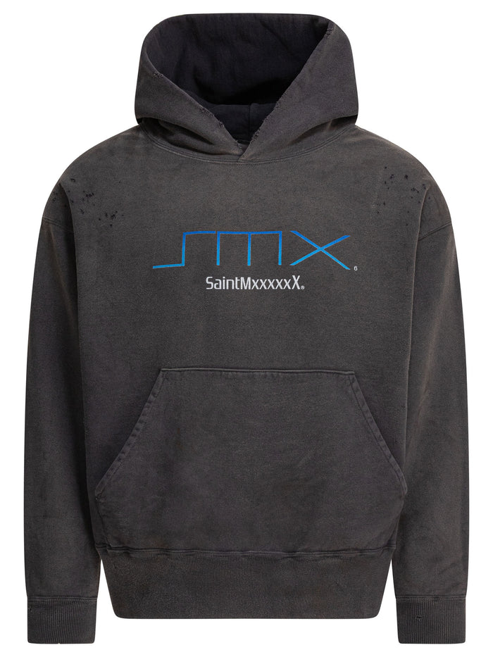 Saint Mxxxxxx Black Cotton Sweatshirt