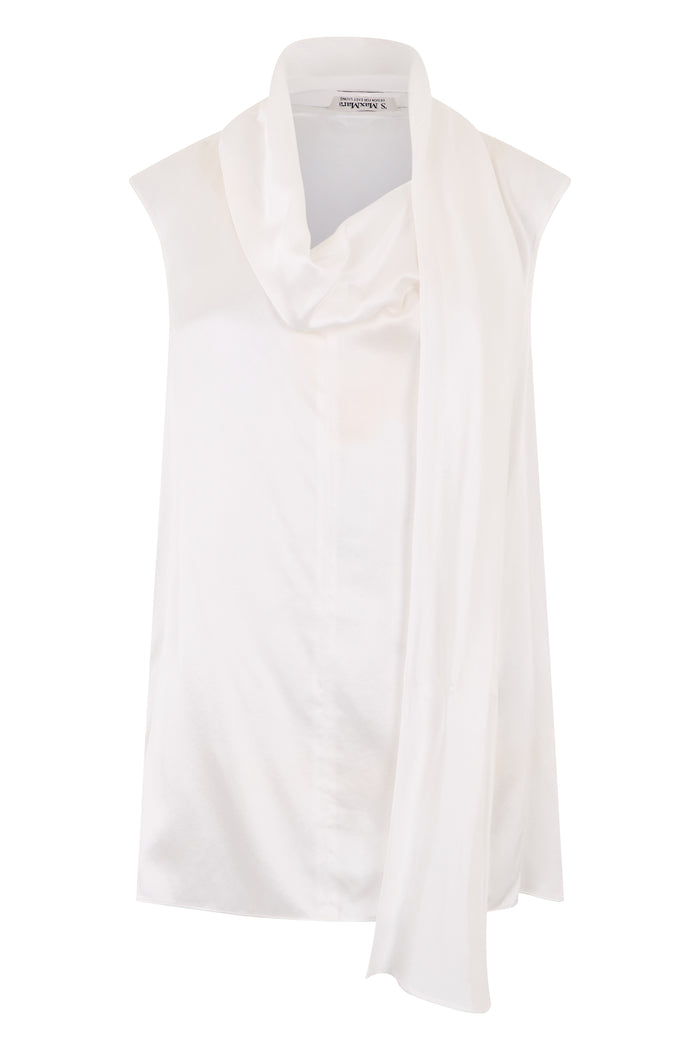 S Max Mara Silk Blouse With Draping