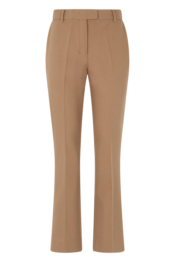 S Max Mara Flared Trousers In A Cotton, Viscose And Polyester Blend