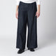Max Mara S Straight Navy Blue Cotton And Linen Denim Trousers
