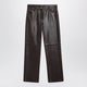 Max Mara S Brown Lamb Nappa Leather Trousers