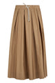 S Max Mara Pleated Midi Skirt In Cotton