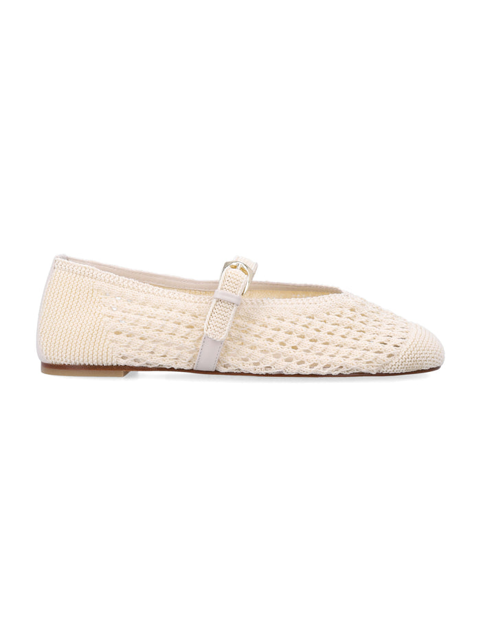 Stuart Weitzman Stuart Weitzman Ecru Crochet Leora Mary Jane Flat