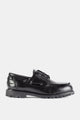 Studio Nicholson Boat Shoe En Cuir De Veau Lisse Noir Semelle Vibram Guston