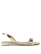 Aquazzura So Nude Flat Gold Polyester Polyurethane Thermoplastic Polyurethane Calf Leather Low Sandals
