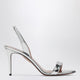 Aquazzura So Nude 85 Silver Sandals
