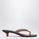 Senso Sonya Heeled Slides In Glossy Chestnut Rubber