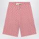 Jacquemus Red/White Striped Bermuda Shorts