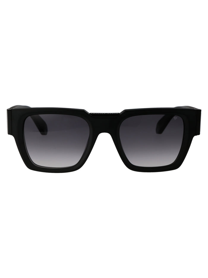 Philipp Plein Black Acetate Sunglasses