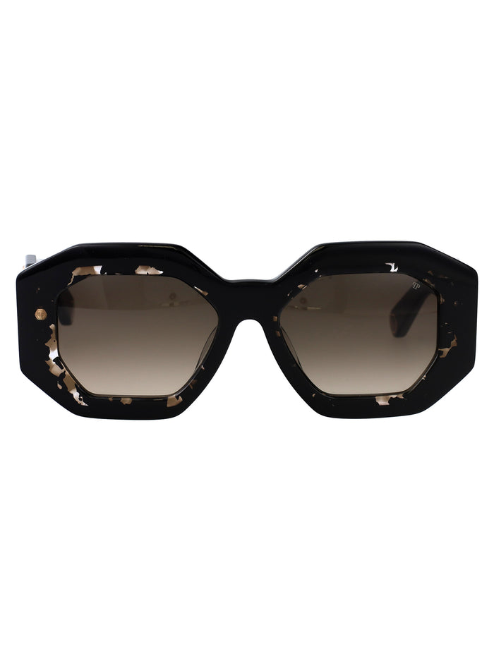 Philipp Plein Black Acetate Sunglasses
