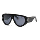 Philipp Plein Black Grey Acetate+Metal Sunglasses