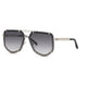 Philipp Plein Silver Black Metal Sunglasses