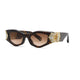 Philipp Plein Havana Acetate+Metal Sunglasses