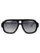 Philipp Plein Matte Black Acetate Sunglasses