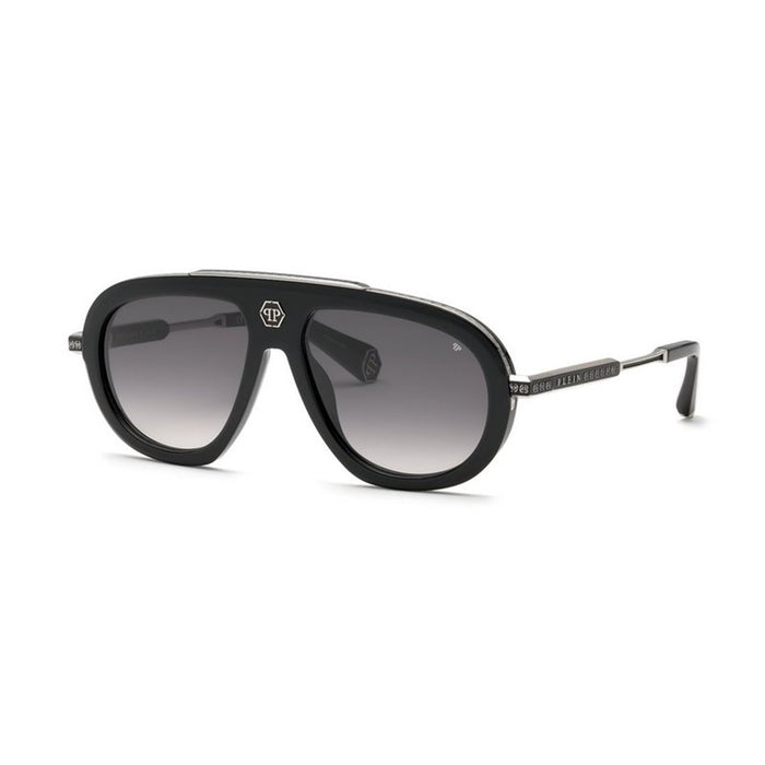 Philipp Plein Nero Lucido Titanium Sunglasses