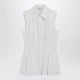 Sportmax Sleeveless Shirt In Optical White Cotton Canvas