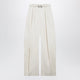 Sportmax Oversized Trousers In Vanilla Cotton Gabardine