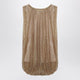 Max Mara Sportmax Camel Mesh Top With Crystals