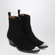 Sartore  Black Suede Wax Ankle Boot