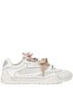 Pinko White Leather Flat Shoes