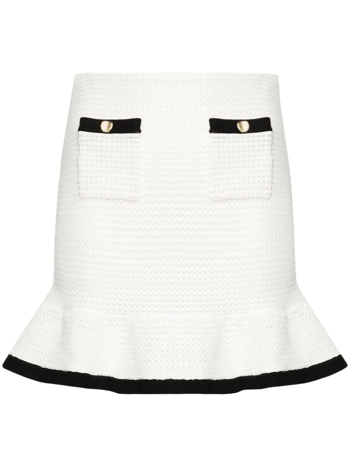 Self-Portrait Crochet Mini Skirt