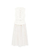 Self-Portrait Polyester Cotton Boucle Polka Dot Midi Dress