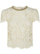Self-Portrait Yellow Lace Top
