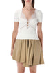 Self-Portrait Self-Portrait Lace Trim Knit Top