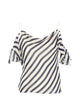 Self-Portrait Stripe Georgette Top