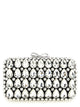 Self Portrait 'Black Satin Crystal' Clutch