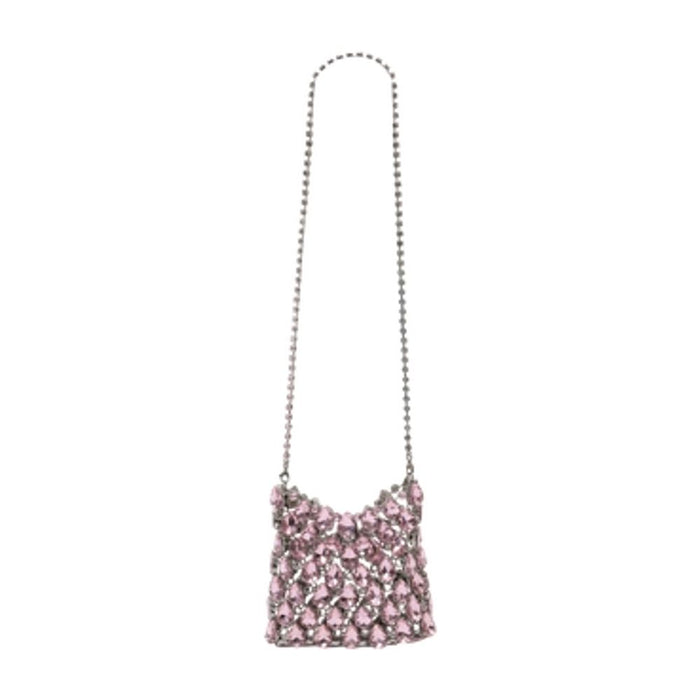 Self-Portrait Crystal Mini Crossbody -  - Synthetic - Pink