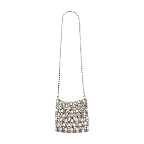 Self-Portrait Crystal Mini Crossbody -  - Synthetic - Silver