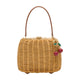 Self-Portrait Rattan Cherry Charm Mini Bag -  - Rattan - Brown