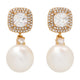 Self-Portrait Crystal Pearl Earrings -  - Metal - Gold