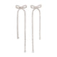 Self-Portrait Crystal Bow Dangle Earrings -  - Synthetic - Silver