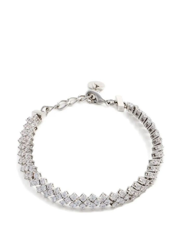 Self-Portrait Silver Crystal Bracelet