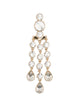 Self-Portrait Gold Crystal Tiered Droplet Earrings