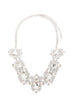 Self-Portrait Silver Crystal Cluster Necklace