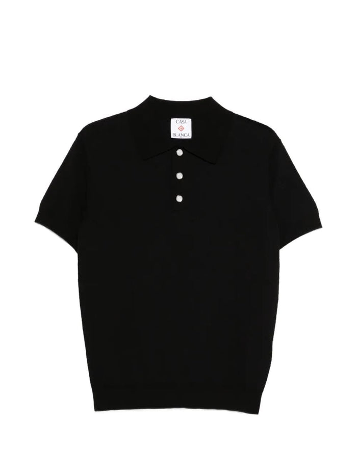 Casablanca Casablanca Pointelle Monogram Polo Shirt