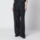 Durazzi Milano Dark Grey Silk Cargo Trousers
