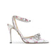 Mach & Mach Double Bow Cheri Floral Satin High Heels